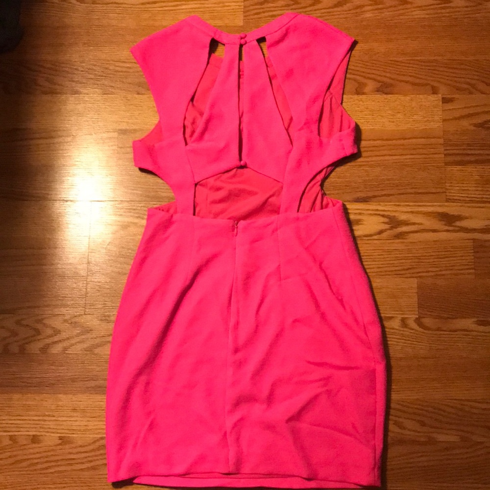 do & be hot pink cut out dress